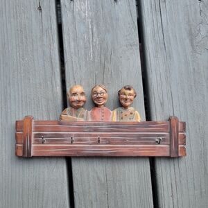 Rustic Brown Vintage Wooden Wall Hooks